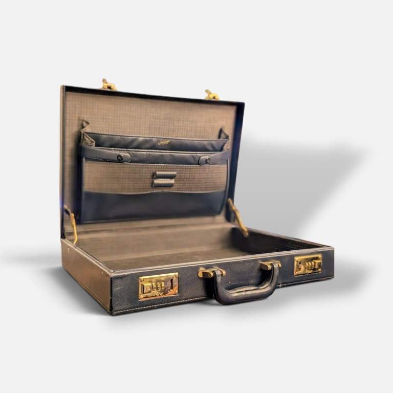 Rare Navy Blue Vintage Salisburys Attache Briefcase 