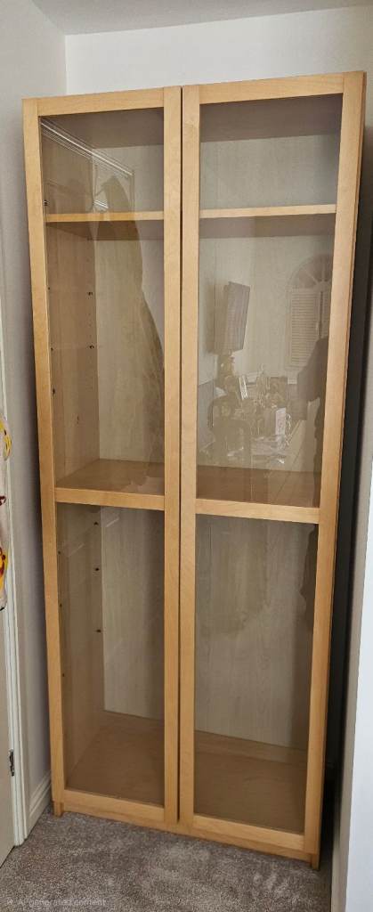 Ikea Billy bookcase with glass door's 