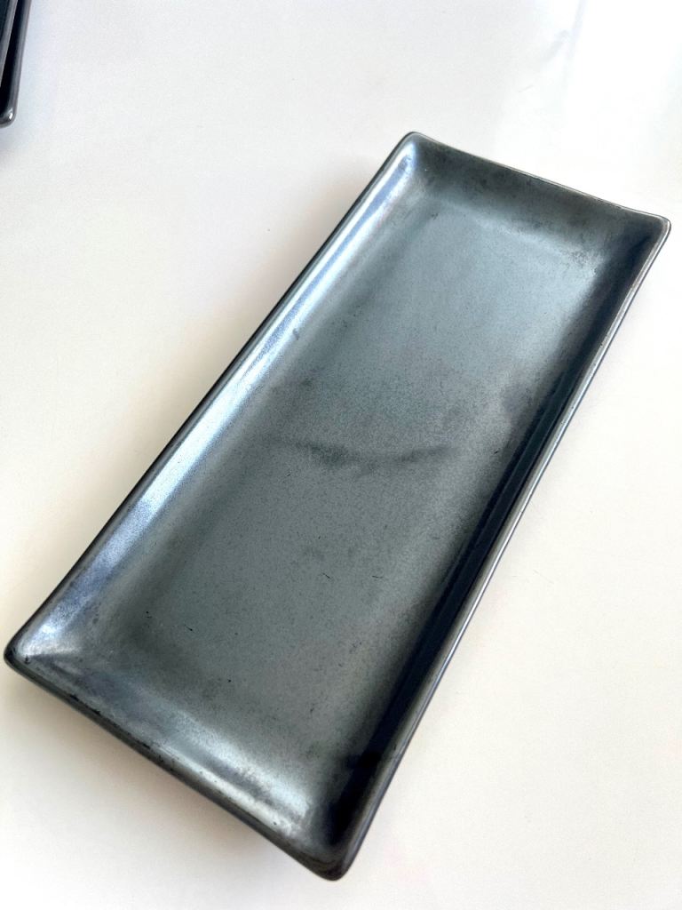 Japanese Black Speckled Display Plate