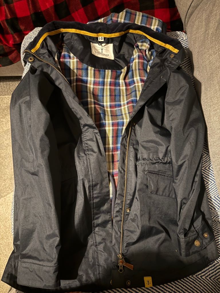 Women’s wax lighthouse coat size 10