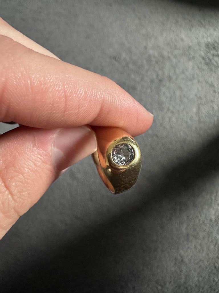 18ct mens ring 9g 1ct diamond