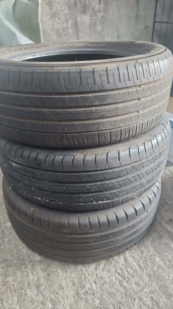 Three part worn tyres 205/55/16