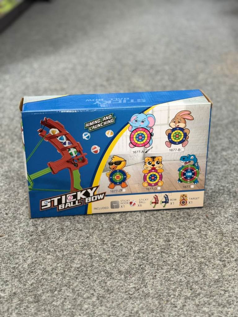 Sticky Ball Bow Target Game – Bow, Sticky Balls & Animal Target Set