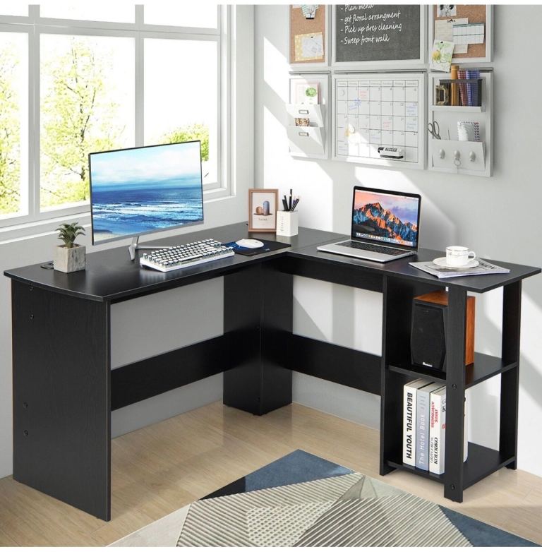 **Priced To Sell Fast** L-Shaped Corner Computer Desk PC Table Writing Desk Workstation Home Office 
