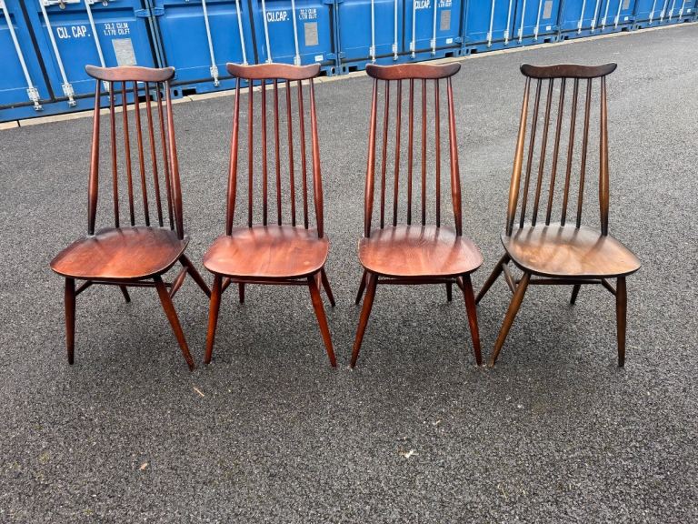 4 Ercol dining chairs possible delivery 