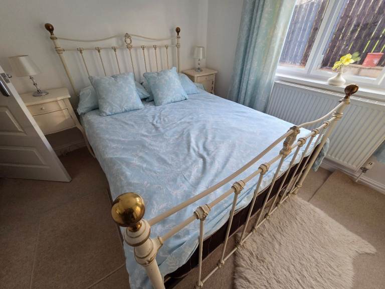 Double bed with NEW mattress, etc.