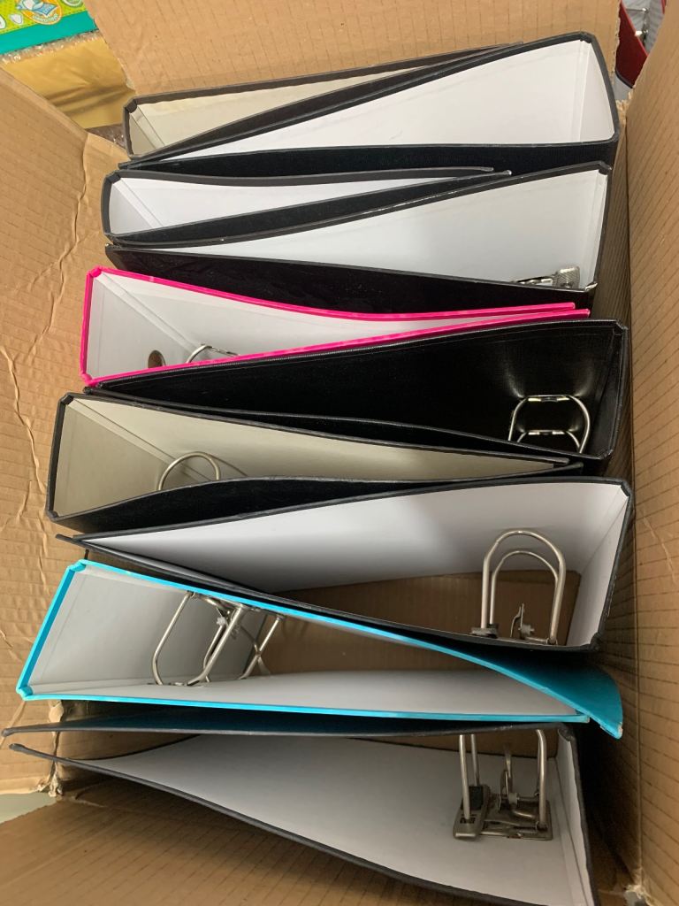 Used lever arch files