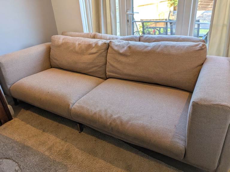 Ikea sofa, Beige 4 seater