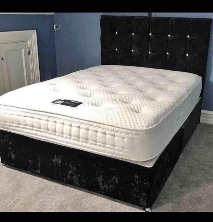 🕎Divan Doubl Bedframe With Comfort soft Mattress For Salee