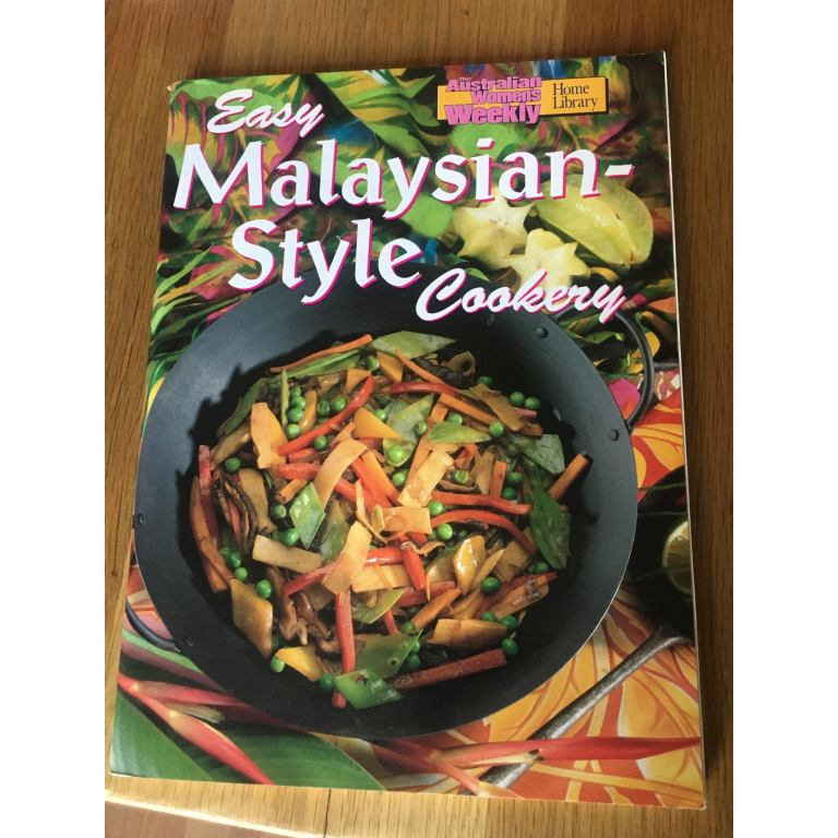 Vintage recipe book. Malaysian kitchen cooking cuisine 