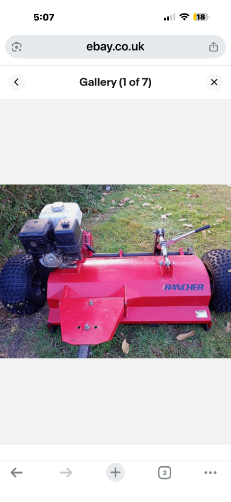 Rancher 1.2m ATV Flail Mower All-Rounder Pro Honda Engine GX 390