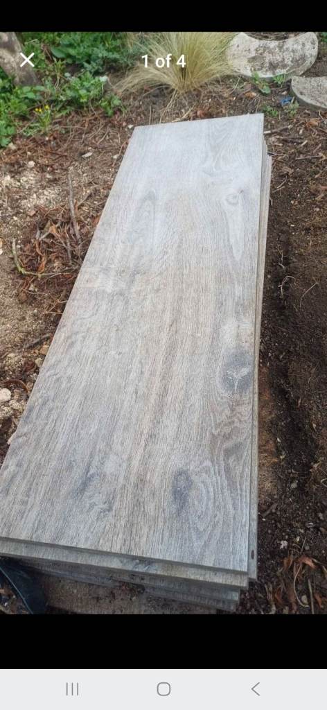 Grey, wood effect ceramic slabs