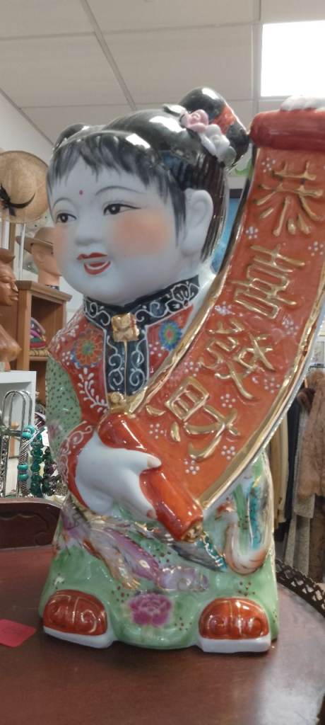 Pair of Chinese decorative figures.