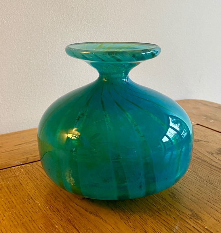 Mdina glass “ming” pattern vase