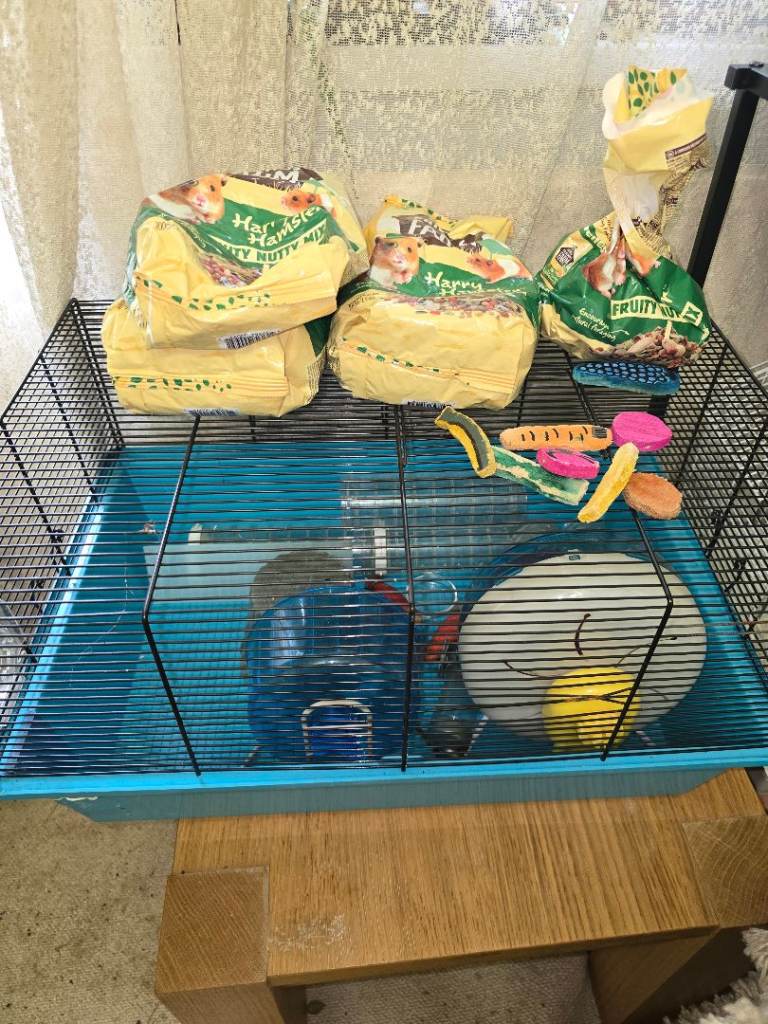hamster cage with all accessories for sale