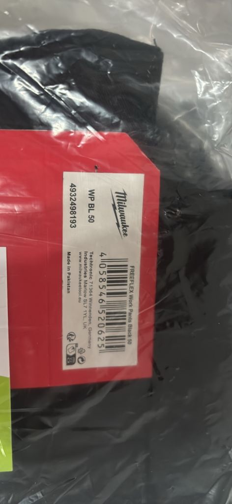 Milwaukee work trousers £100 a set other places are £120