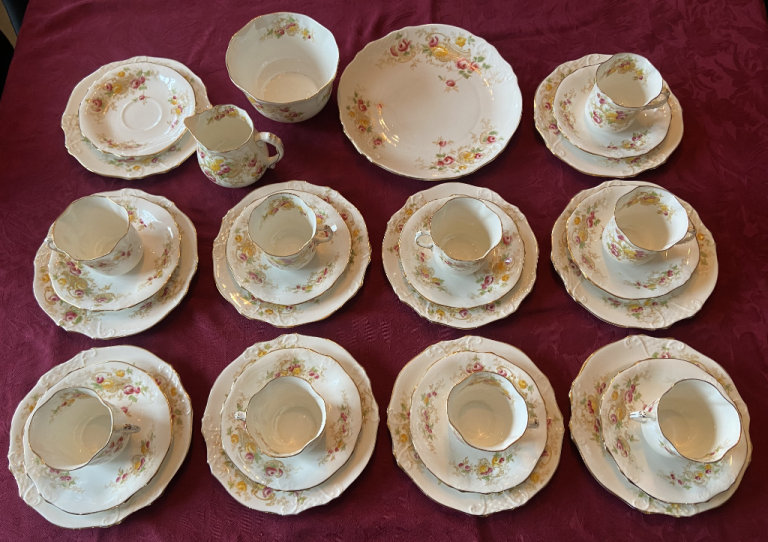 Norway Fenton 1890 China Tea / Cake Set / Service - 32 Piece Set - 9 settings 