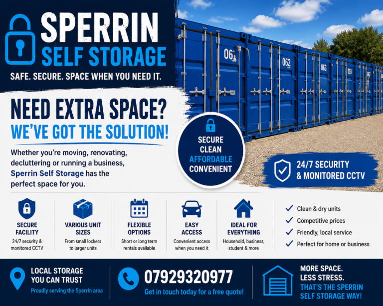 Sperrin Self Storage Units – Secure and Affordable Space
