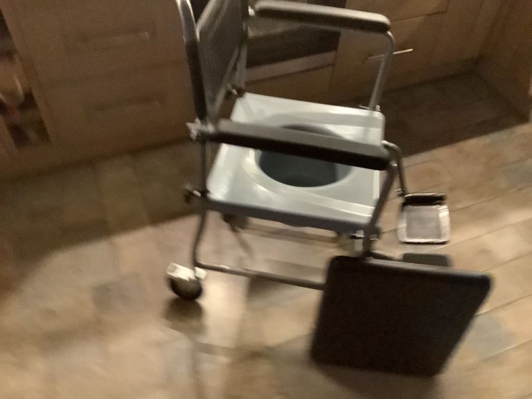 Glideabout wheeled comode. 