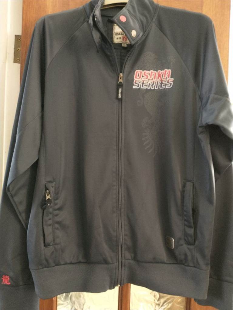 JACKET. XL. SPORTS-STYLE 'OSAKA SERIES' logo. Chest 42/44 app. Charcoal grey. AS NEW COND.