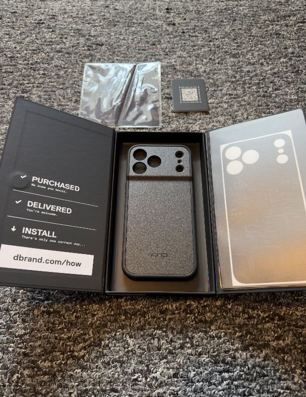 Dbrand grip case for iPhone 17 pro max with skin brand new 