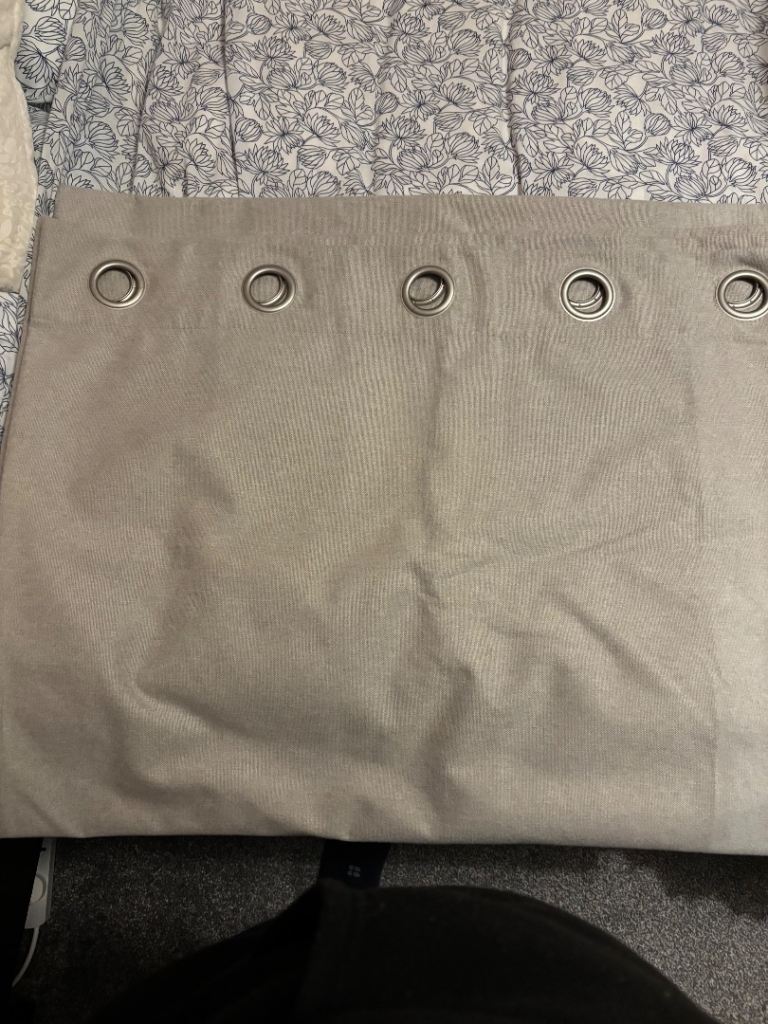 Dunelm cream blackout eyelet curtains