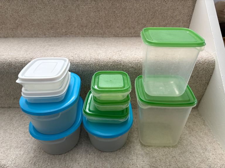 IKEA 10 Multi use or lunch boxes, less used, 5 medium 5 small, good condition SL2 Slough, cash only 