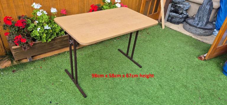 Folding freestanding camping table for camper caravan motorhome boat.