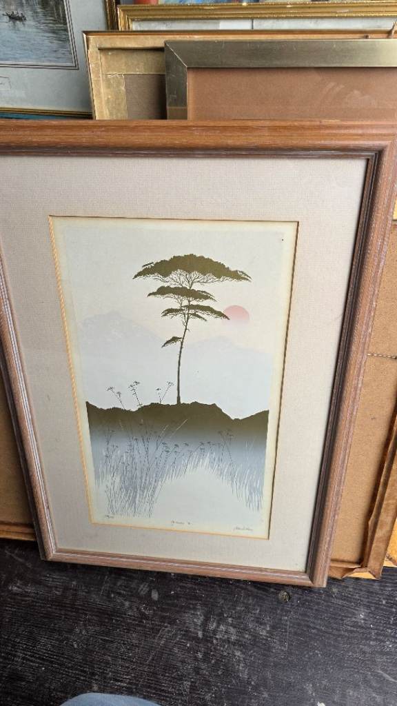Vintage screen print limited edition grasses