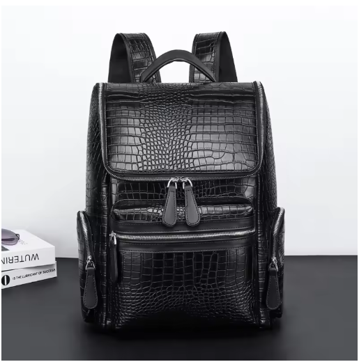 Alligator Leather Men's Backpack