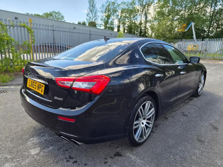 2015 65 MASERATI GHIBLI V6 BI TURBO S 403 BHP 4dr Auto Black Damaged Salvage
