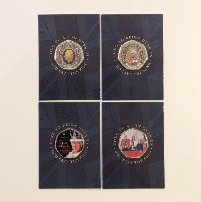 Long To Reign Over Us - God Save The King - King Charles III Coin Tokens Set