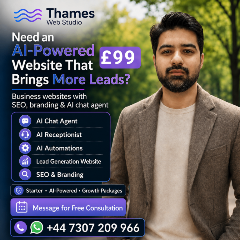 AI-Powered Website Design £99 | SEO, Google Profile, Graphic Design & n8n AI Automation
