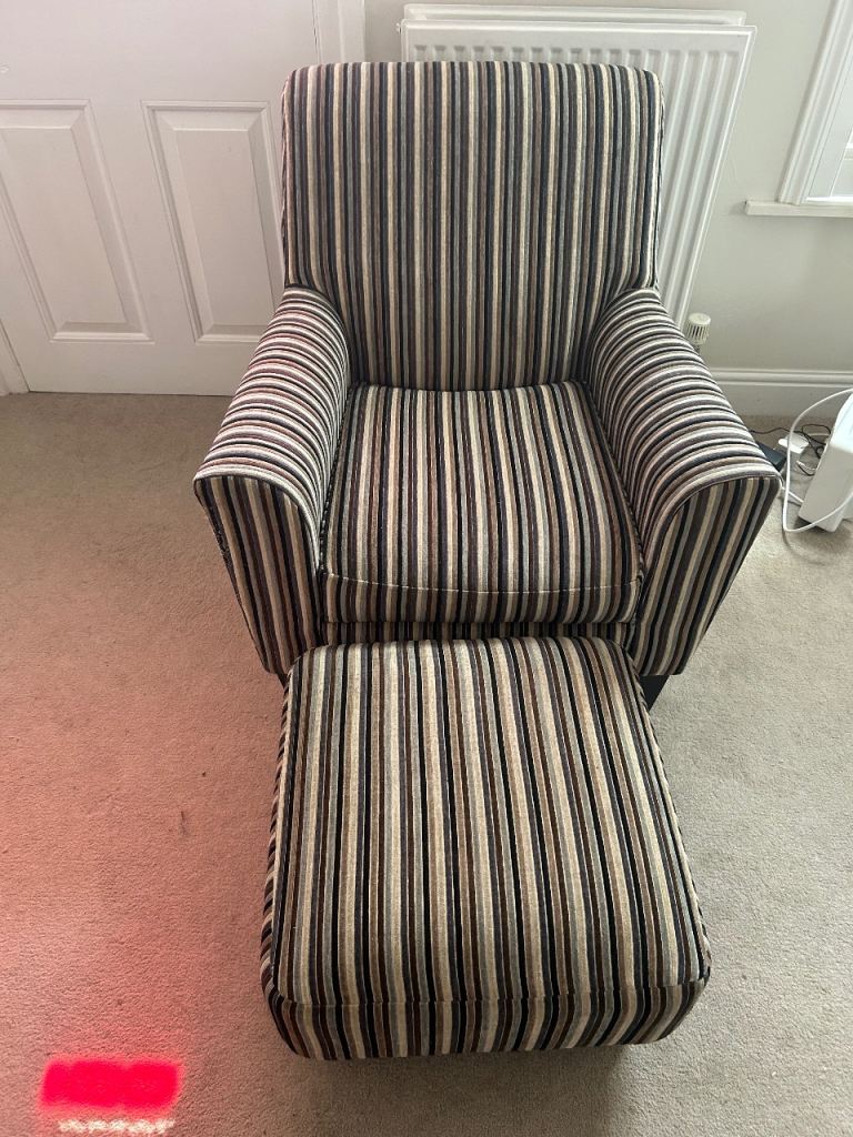 Chair and footstool