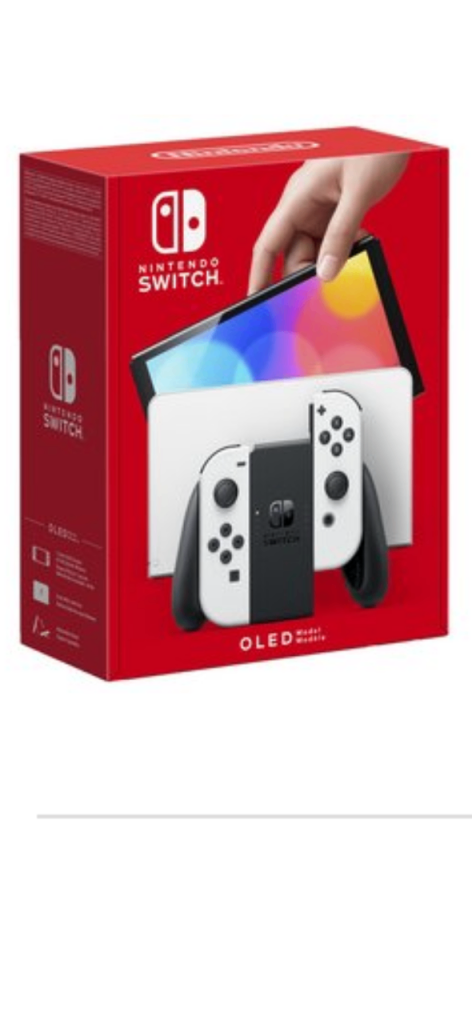 Nintendo switch OLED with Mario kart. 