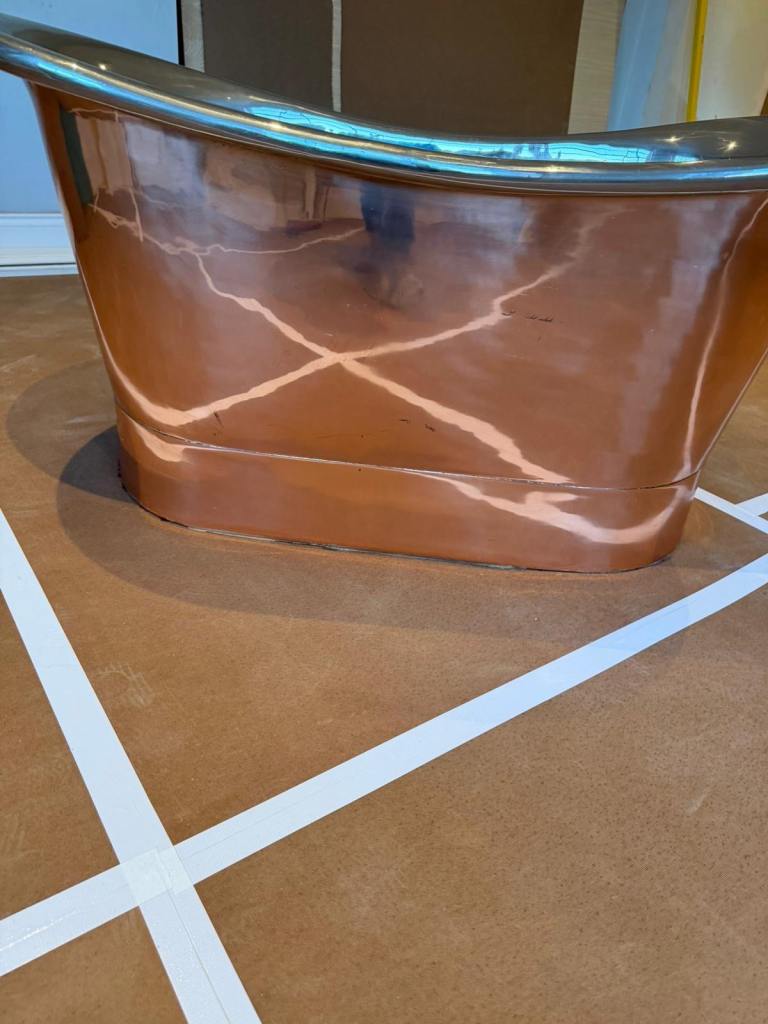 Copper bathtub