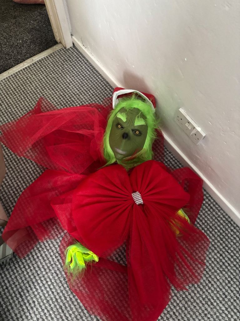 Grinch door bow 
