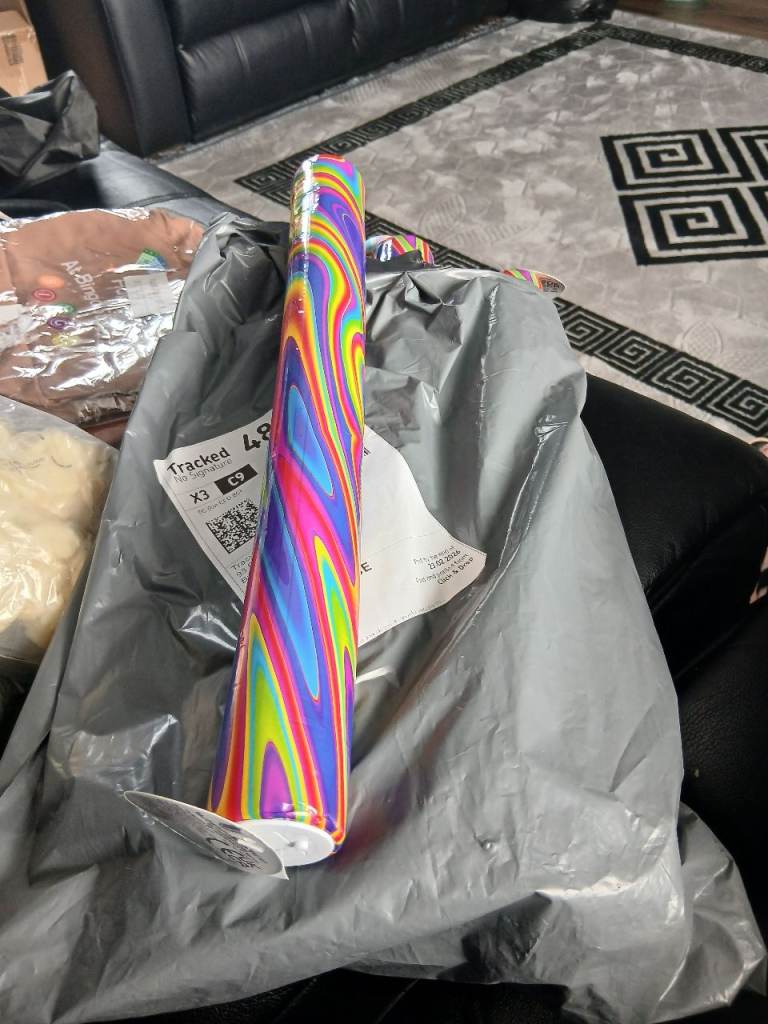 Psychedelic Swirl 'Rave Tube' Festival Accessory, Brightly Coloured x 6 