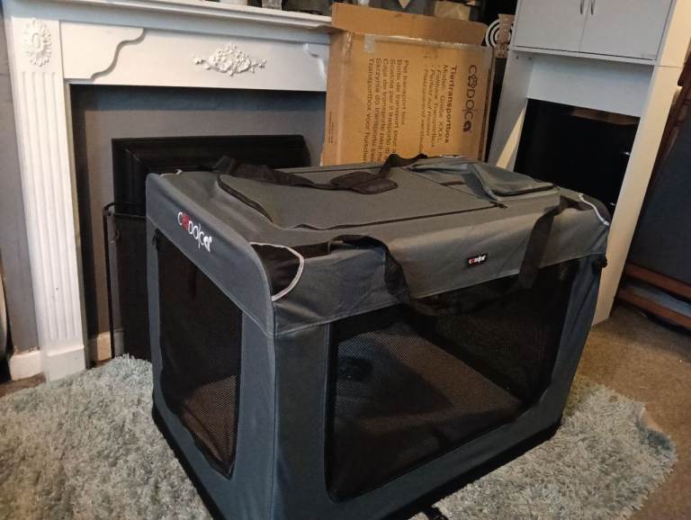 New dark grey XXXL fabric pet crate