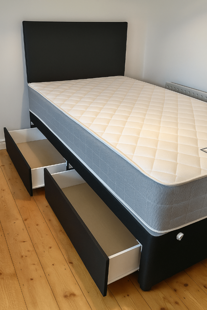 Luxury Divan Bed with Comfort and Storage – All Sizes, Including King and Double
