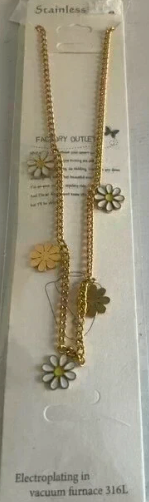 Stainless Steel Daisy Flower Necklace
