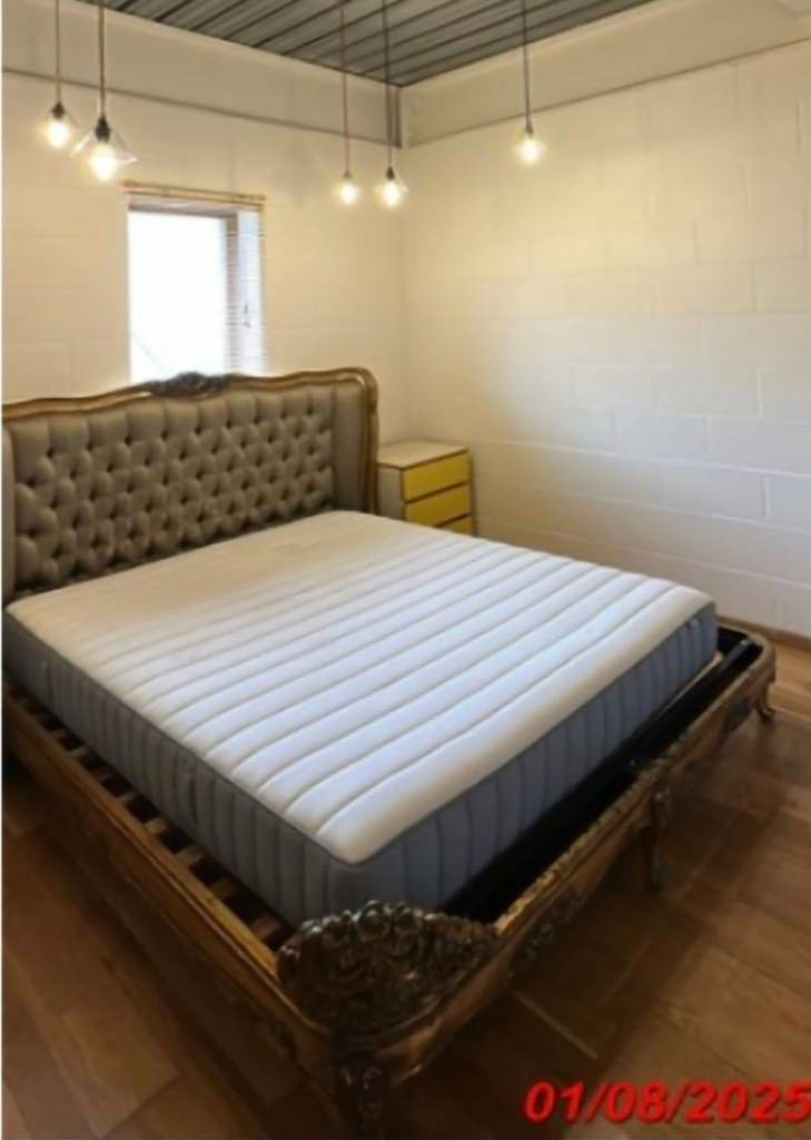 Free 2 double bed frames 1 mattress