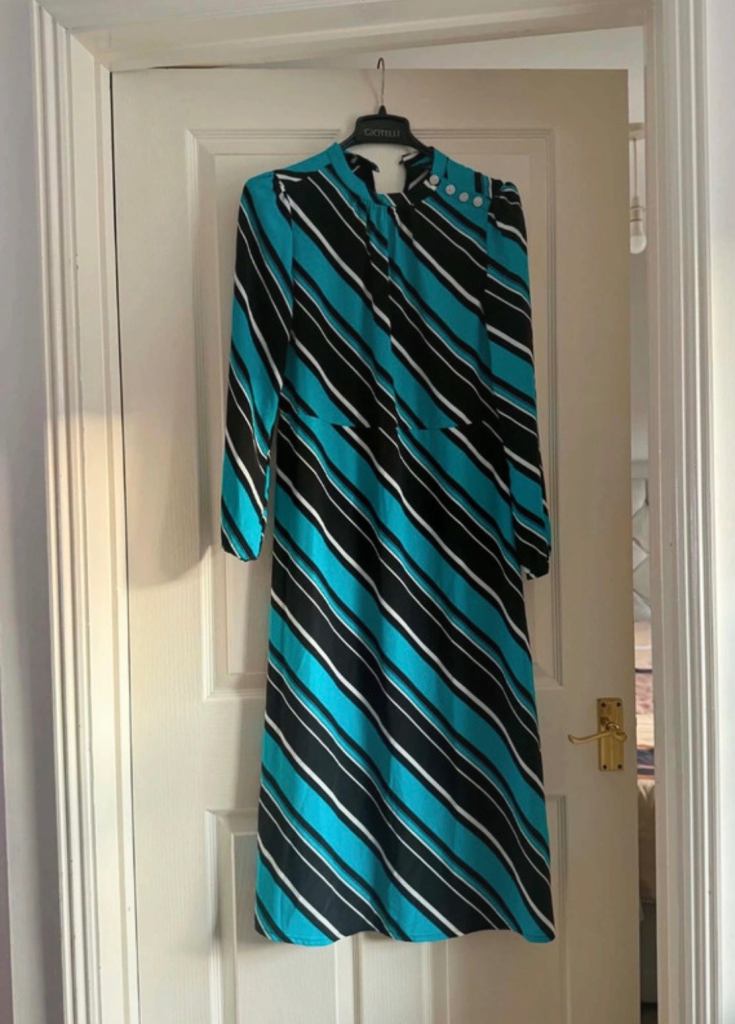 M&S Collection Striped Midi Dress – As Good As New