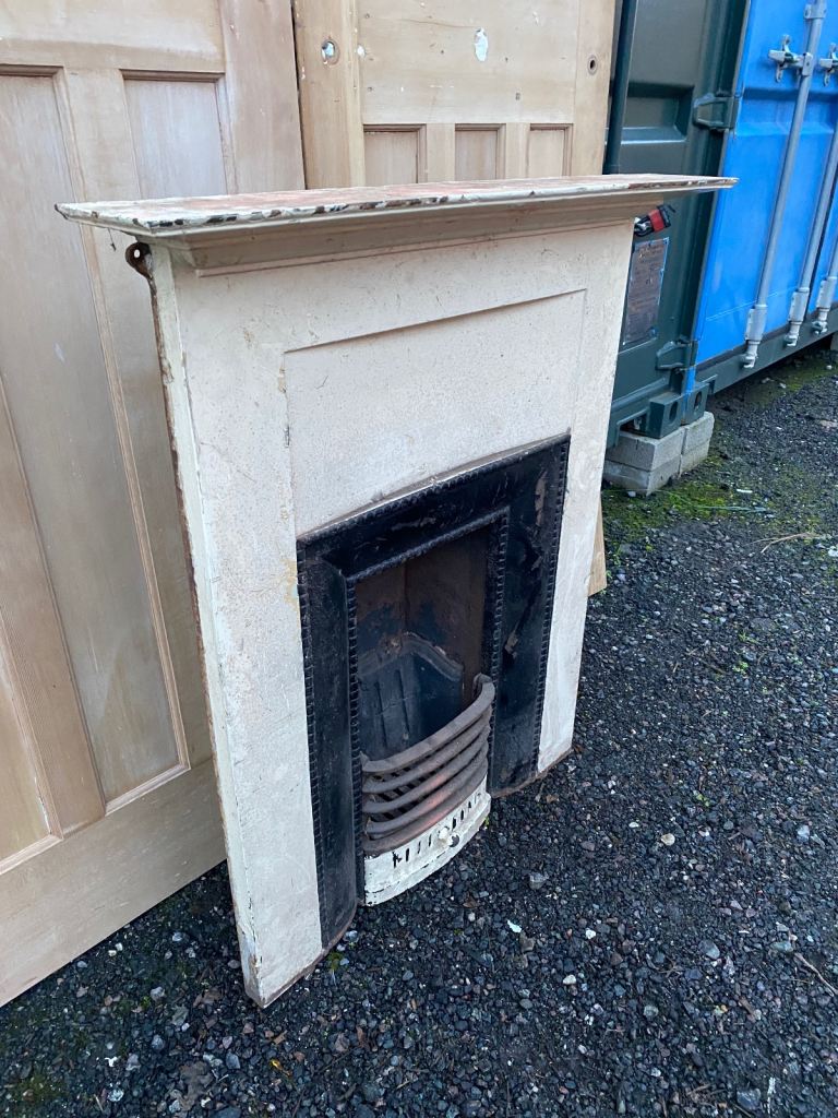 Edwardian Coalbrookdale cast iron fireplace 