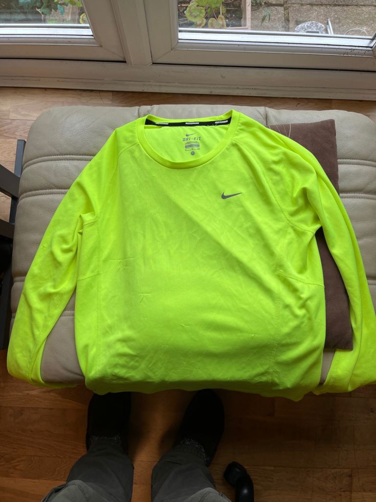 Nike yellow running top