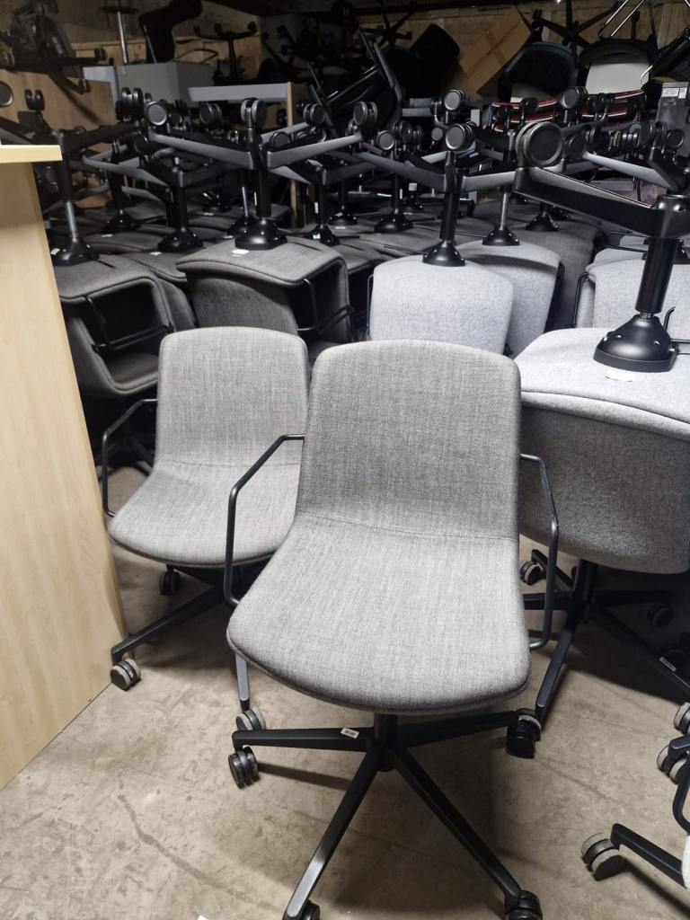 Orangebox Cubb Conference Chair in 2 shades of grey Height Adjustable  base (70 available) £65 each