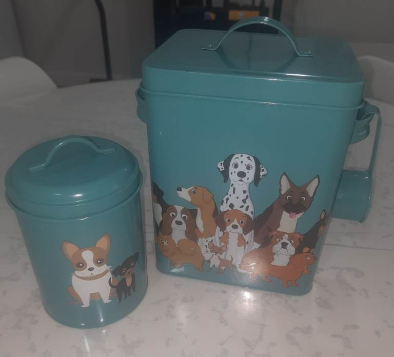 Cute 3PC Metal Dog Food Storage £10.00