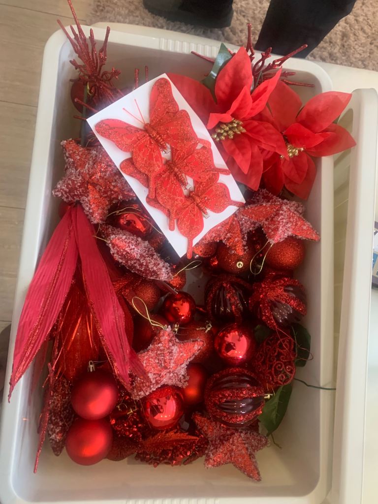 Selection of red Christmas Decorations Bundle - Charming Festive Cheer