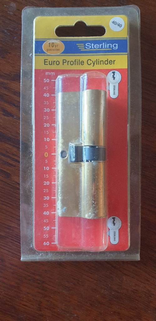 New Euro Profile Cylinder Brass Lock 40/40 & 3 Keys