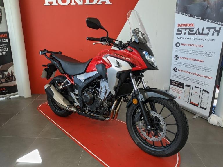 2021 HONDA CB500X RED LOWERED SEAT CONCEPTS SEAT GIVI RACK CENTRE STAND